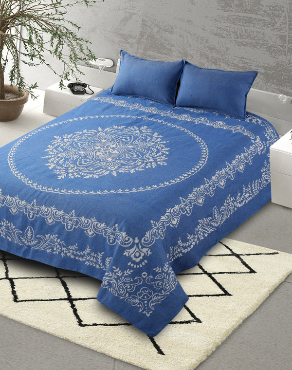 Majesty Handwoven Cotton Bed Cover Set – Luxe Finish | Smooth Handfeel
