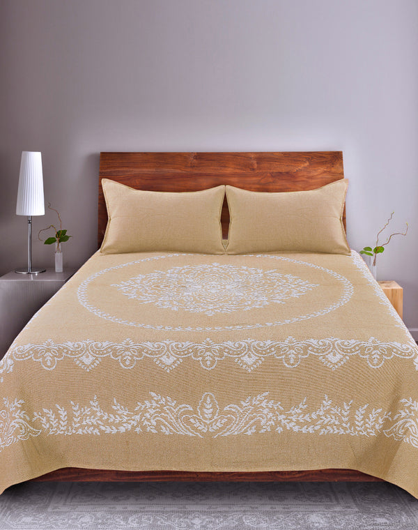 Majesty Handwoven Cotton Bed Cover Set – Luxe Finish | Smooth Handfeel