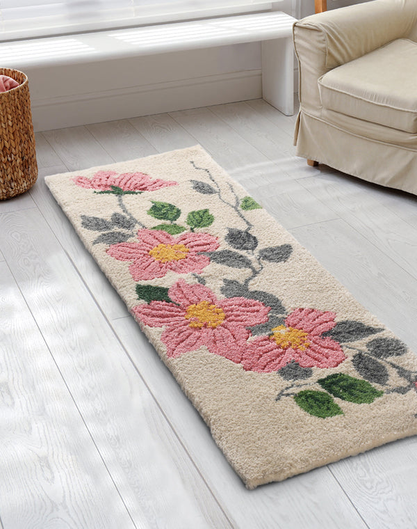 Hand Tufted Cotton Runner | Strong Antiskid Backing (45x120 cm)