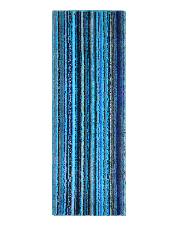 VIBE Microfiber Striped Runner | Anti-Skid Backing | Modern Design