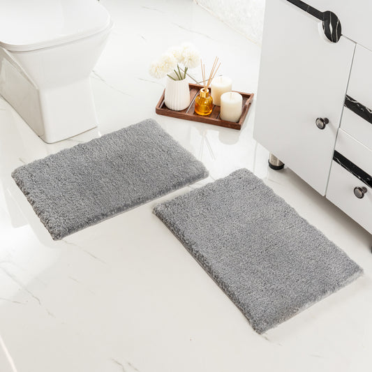 GIA Solid Soft Microfiber Non Slip Thick Fluffy Soft Bath Mats |Water Absorbing Mat | Washable Quick Drying Foot mat | Home, Bathroom, Bedroom, Kitchen | Solid Floor Mat