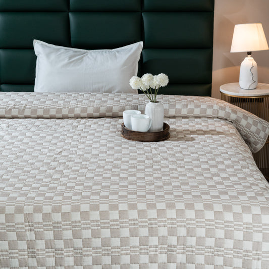 Dibbi Bedspread- Comforter/Quilt  for All Season | Soft Plush Cotton Surface , Micro Polyester filling | Cotton Blanket/ coverlet with Pillow Cover