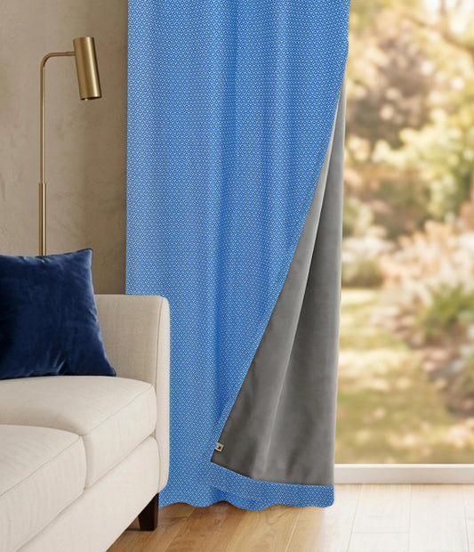 D Mond Pattern Cotton Curtain | Breathable Woven Yarn | Home Living Room Lobby Bedroom|