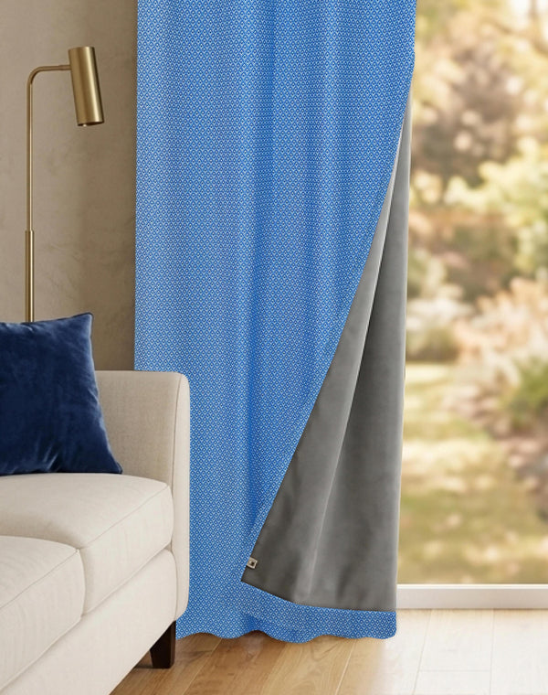 D Mond Pattern Cotton Curtain | Breathable Woven Yarn | Home Living Room Lobby Bedroom|