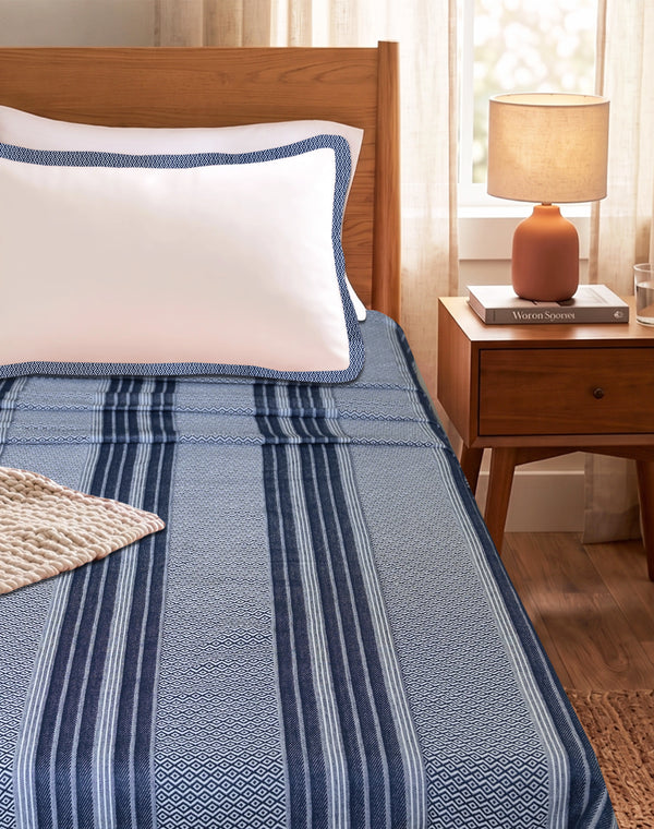 PRESCIO Cotton & Microfiber Flat Bedsheet | 50% Cotton & 50% Microfiber | 180 TC (Weight= 400 TC) | Soft, Breathable, Colorfast, Lint-Free & Quick Dry | Woven Bed Sheet