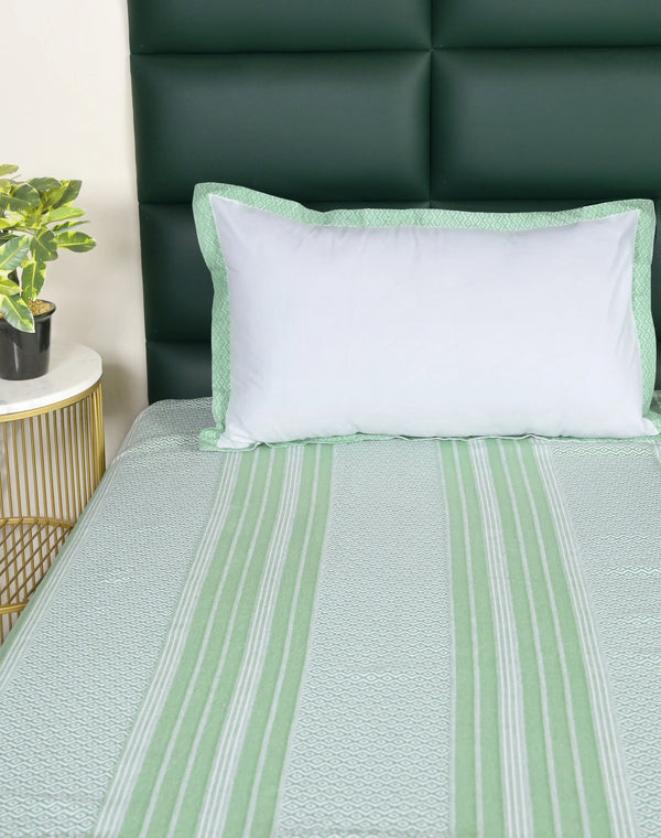 PRESCIO Cotton & Microfiber Flat Bedsheet | 50% Cotton & 50% Microfiber | 180 TC (Weight= 400 TC) | Soft, Breathable, Colorfast, Lint-Free & Quick Dry | Woven Bed Sheet
