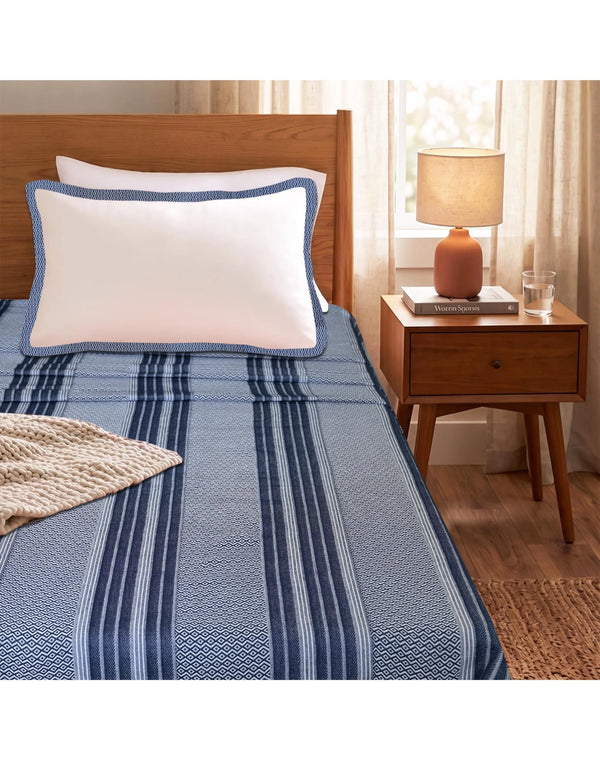 PRESCIO Cotton & Microfiber Flat Bedsheet | 50% Cotton & 50% Microfiber | 180 TC (Weight= 400 TC) | Soft, Breathable, Colorfast, Lint-Free & Quick Dry | Woven Bed Sheet
