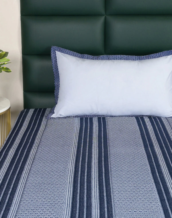PRESCIO Cotton & Microfiber Flat Bedsheet | 50% Cotton & 50% Microfiber | 180 TC (Weight= 400 TC) | Soft, Breathable, Colorfast, Lint-Free & Quick Dry | Woven Bed Sheet