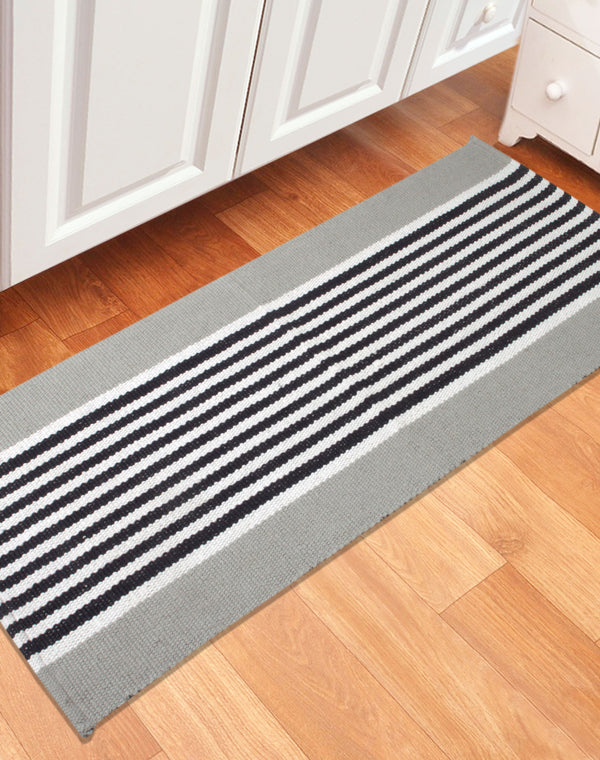 Cotton Printed & Woven Floor Runner 45x180 & 50x180 cm Floor Mat Combo – Set of 2