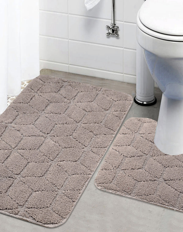 BARFI Soft Anti-Slip Bath Set | Elegant Geometric Pattern & Premium Grip