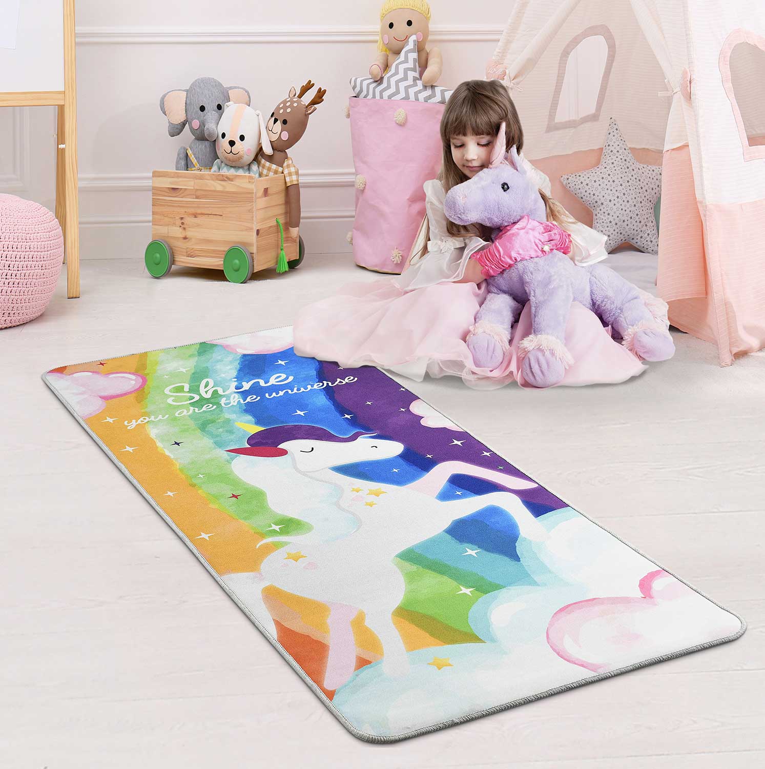 Kids Yoga Mat Set - Fun Unicorn Yoga Mat for Girls - Comfortable