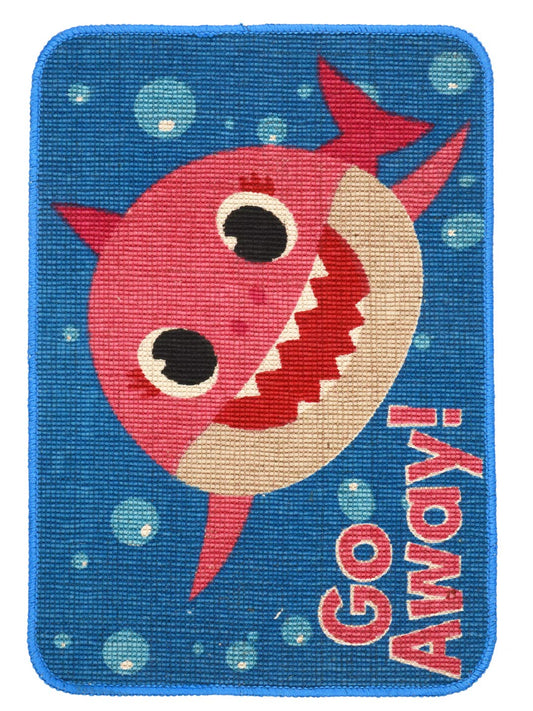 Saral Home Baby Shark Anti Skid Kids Jute Door Mat 40x60 Cms