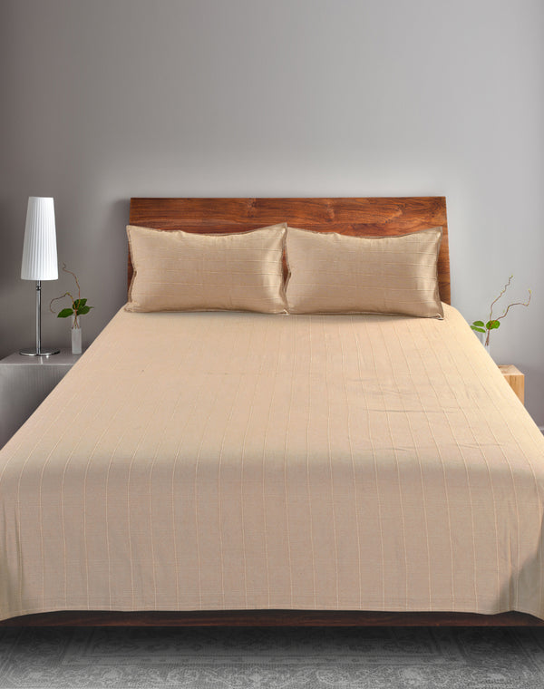Sansaar Chawla Handwoven Cotton Bed Cover Set – Traditional Woven Detailing