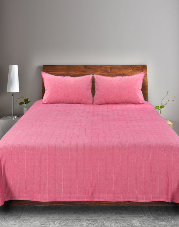 Sansaar Chawla Handwoven Cotton Bed Cover Set – Traditional Woven Detailing