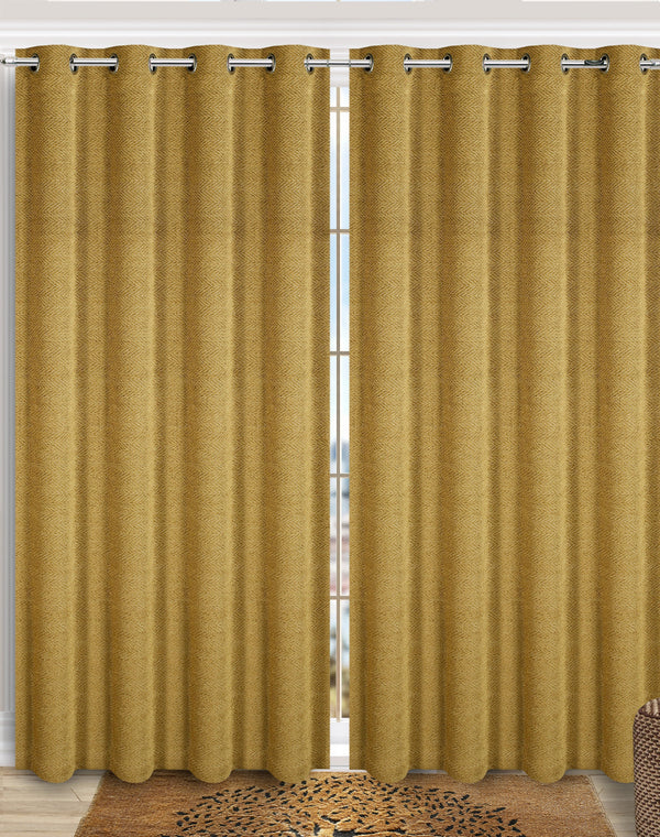Zig Zag Damask Chenille Jacquard Curtains | Textured Luxury for Living Room