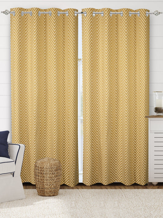 Buy Chevron Damask Cotton Curtain for living room