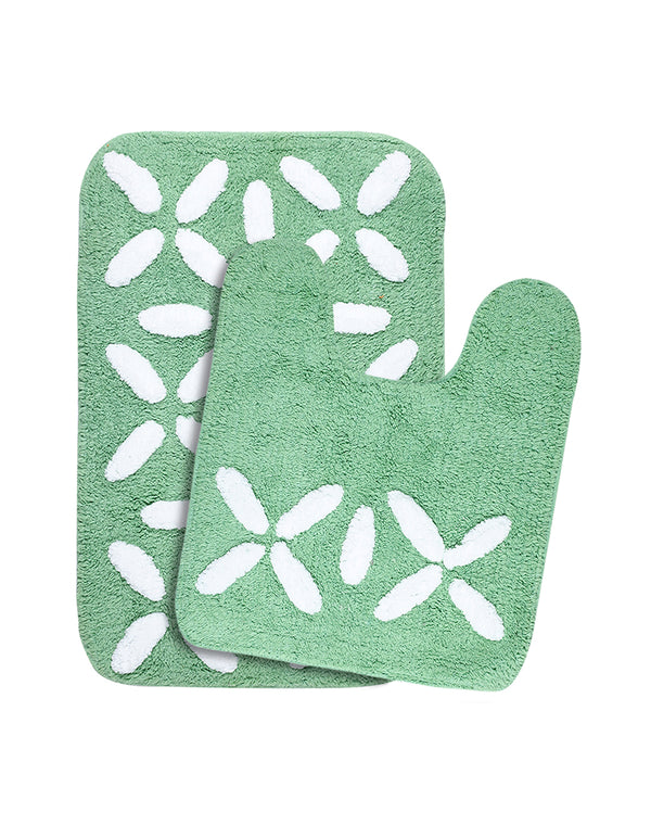 Leaf Four Soft Anti-Slip Bath Set – Coordinated Look for Bathroom